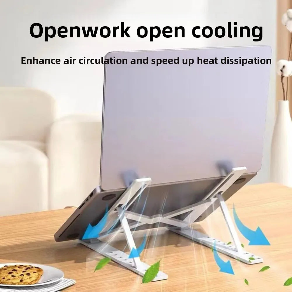 Foldable Aluminum Laptop Stand — 7-Level Cooling Design, Portable
